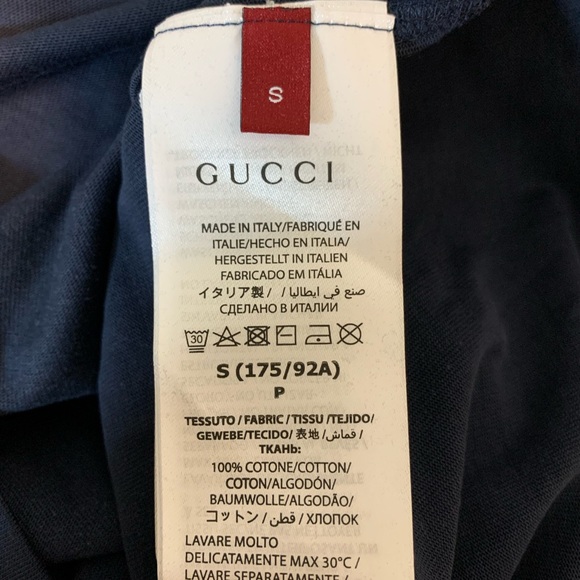 Gucci Men's Tee in Black with Red and Green Logo Size Small - Picture 6 of 6